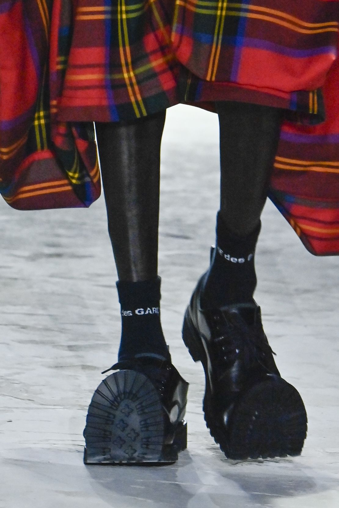 The Comme des Garçons Homme Plus show featured army-inspired staples.